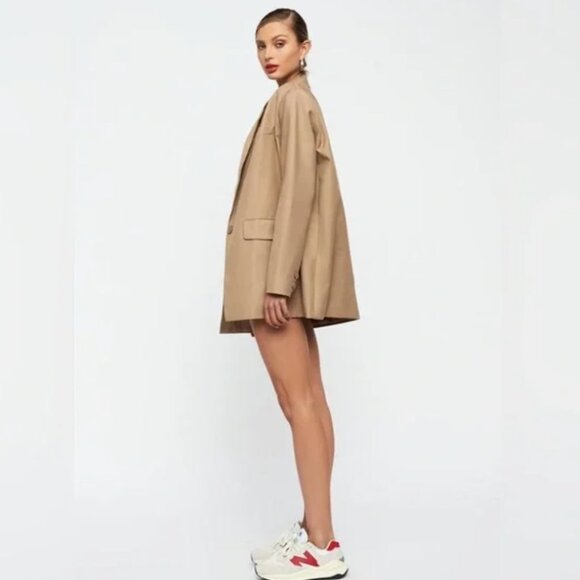NWT Lioness Welcome to the Jungle Oversized Beige Blazer XS - Picture 3 of 7